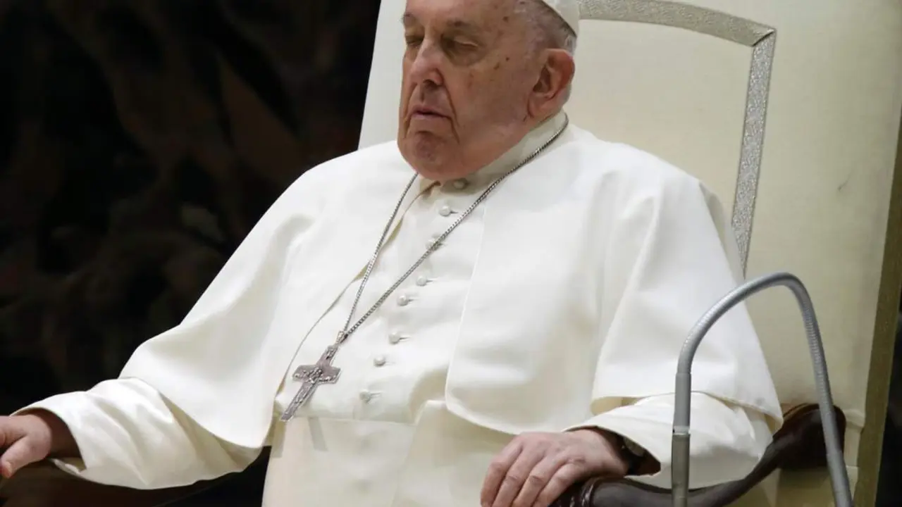  29 November 2023, Vatican: Pope Francis attends his Wednesday General Audience at the Vatican. - Evandro Inetti/ZUMA Press Wire/d / DPA 