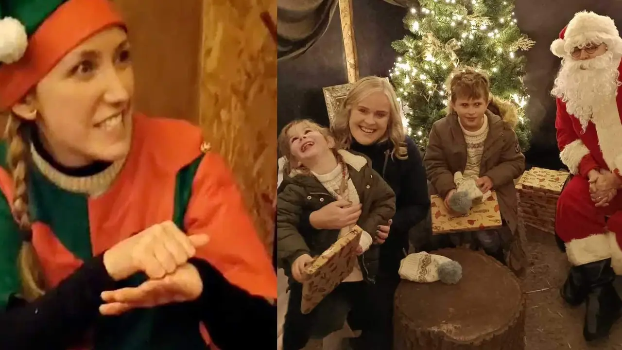  Una ni&ntilde;a sorda consigue comunicarse con Pap&aacute; Noel gracias a un elfo que sabe lengua de signos 