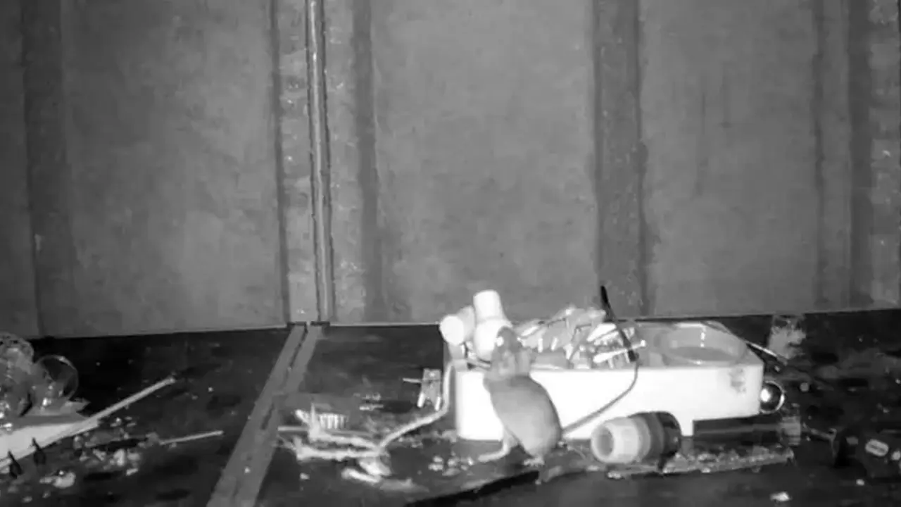  Un rat&oacute;n ordenando unas herramientas 