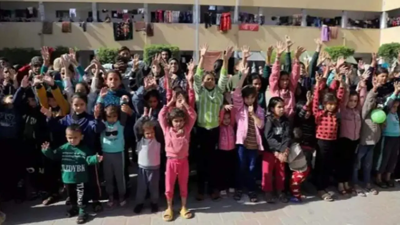  Ni&ntilde;os palestinos en la franja de Gaza 