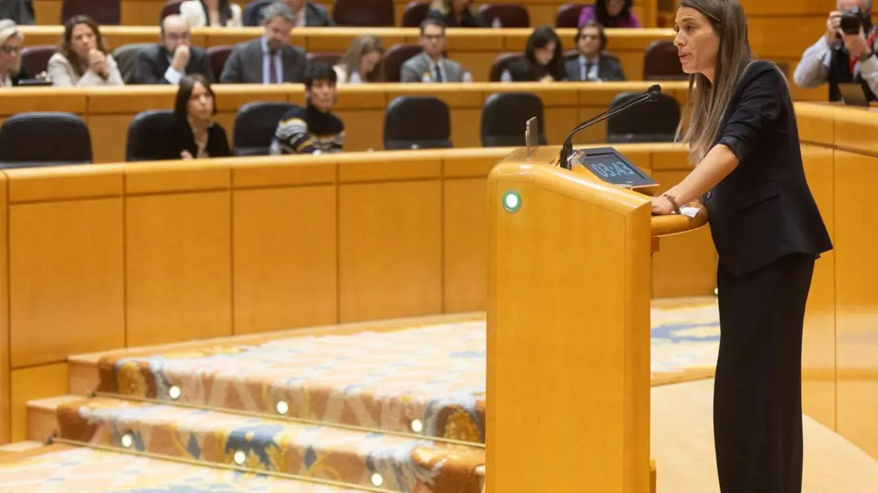  La portavoz de Junts en el Congreso, Miriam Nogueras, interviene durante un pleno del Congreso de los Diputados, en el Palacio del Senado, a 10 de enero de 2024, en Madrid (Espa&ntilde;a). - Eduardo Parra - Europa Press 
