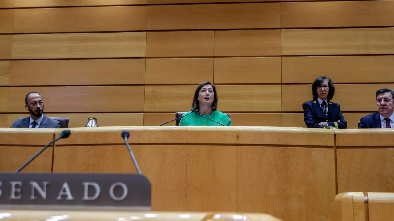  La presidenta del Congreso, Francina Armengol, durante un pleno extraordinario del Congreso de los Diputados en el Palacio del Senado, a 16 de enero de 2024, en Madrid (Espa&ntilde;a). - Ricardo Rubio - Europa Press 