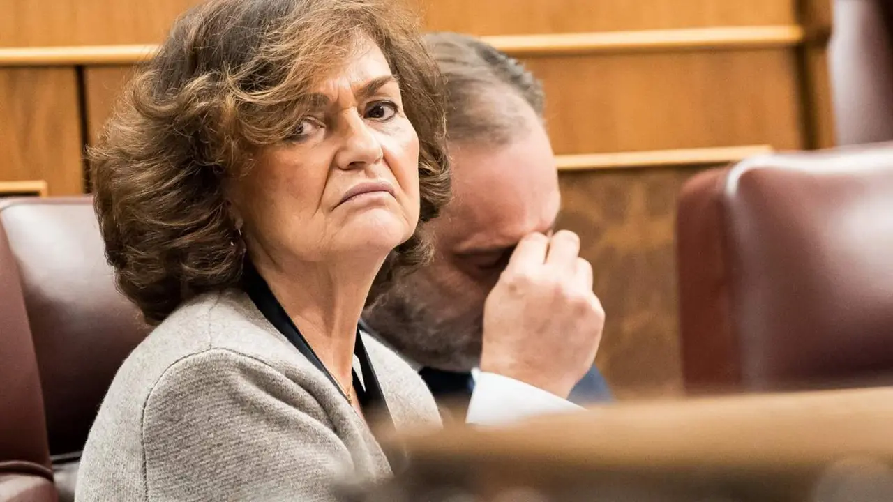  Archivo - La diputada en el Congreso y exvicepresidenta del Gobierno Carmen Calvo durante un pleno en el Congreso de los Diputados, a 19 de diciembre de 2023, en Madrid (Espa&ntilde;a). - Diego Radam&eacute;s - Europa Press - Archivo 