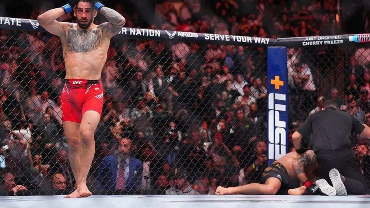  Ilia Topuria tras noquear a Alexander Volkanovski 