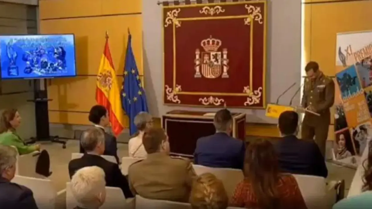  El militar en el momento de su discurso 
