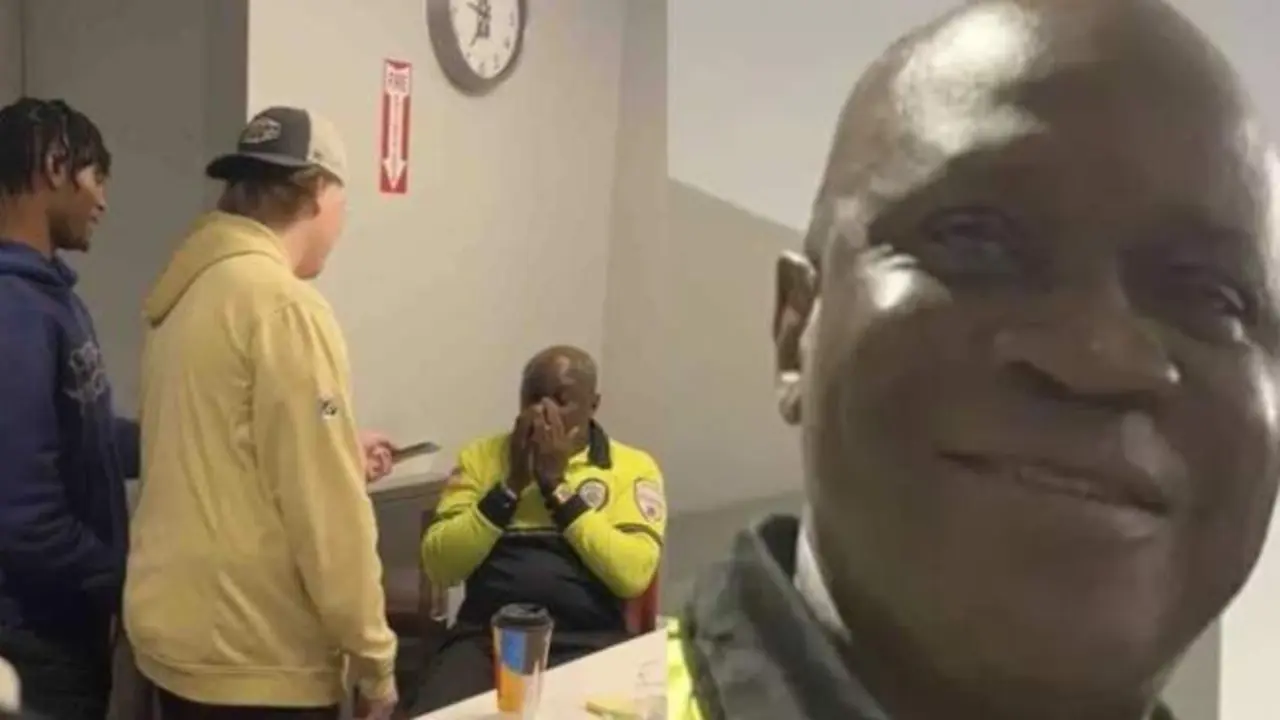  El vigilante de Nigeria cuyos alumnos le pagaron el billete para poder volver a su casa 