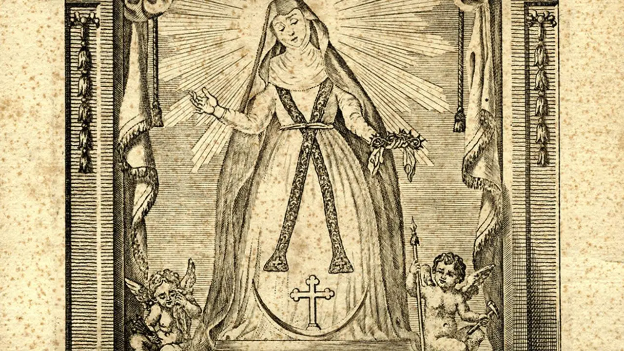  Grabado de la Virgen de la Soledad. 