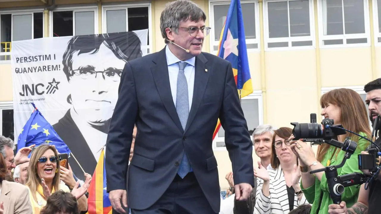  El cabeza de lista de Junts+ Puigdemont per Catalunya a las elecciones catalanas, Carles Puigdemont - GL&Ograve;RIA S&Aacute;NCHEZ - EUROPA PRESS 