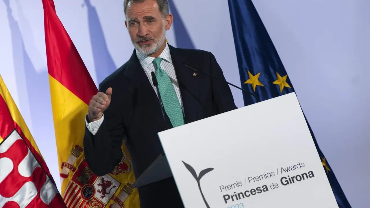 El Rey Felipe VI durante los Premios Princesa de Girona 2023 