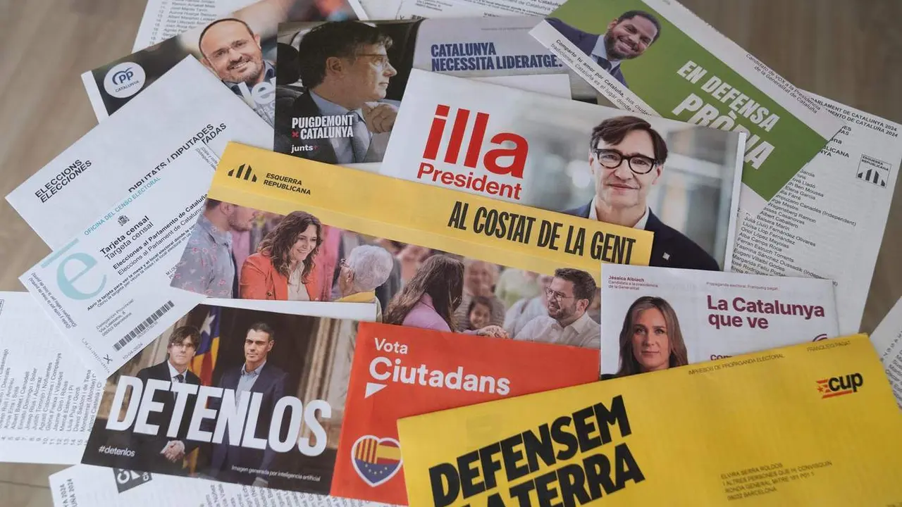  Propaganda electoral de todos los partidos para las elecciones catalanas del 12M, a 8 de mayo de 2024, en Barcelona, Catalunya (Espa&ntilde;a). Catalunya celebra sus elecciones auton&oacute;micas para elegir al nuevo presidente de la Generalitat de Catalunya el pr&oacute;ximo - David Zorrakino - Europa Press 