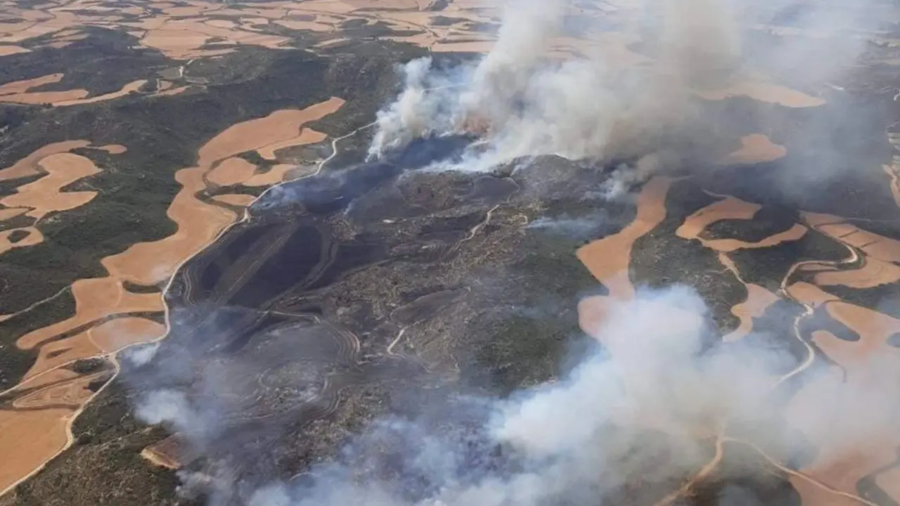  Superficie calcinada en el incendio forestal de Orés. - GOBIERNO DE ARAGÓN | EP 