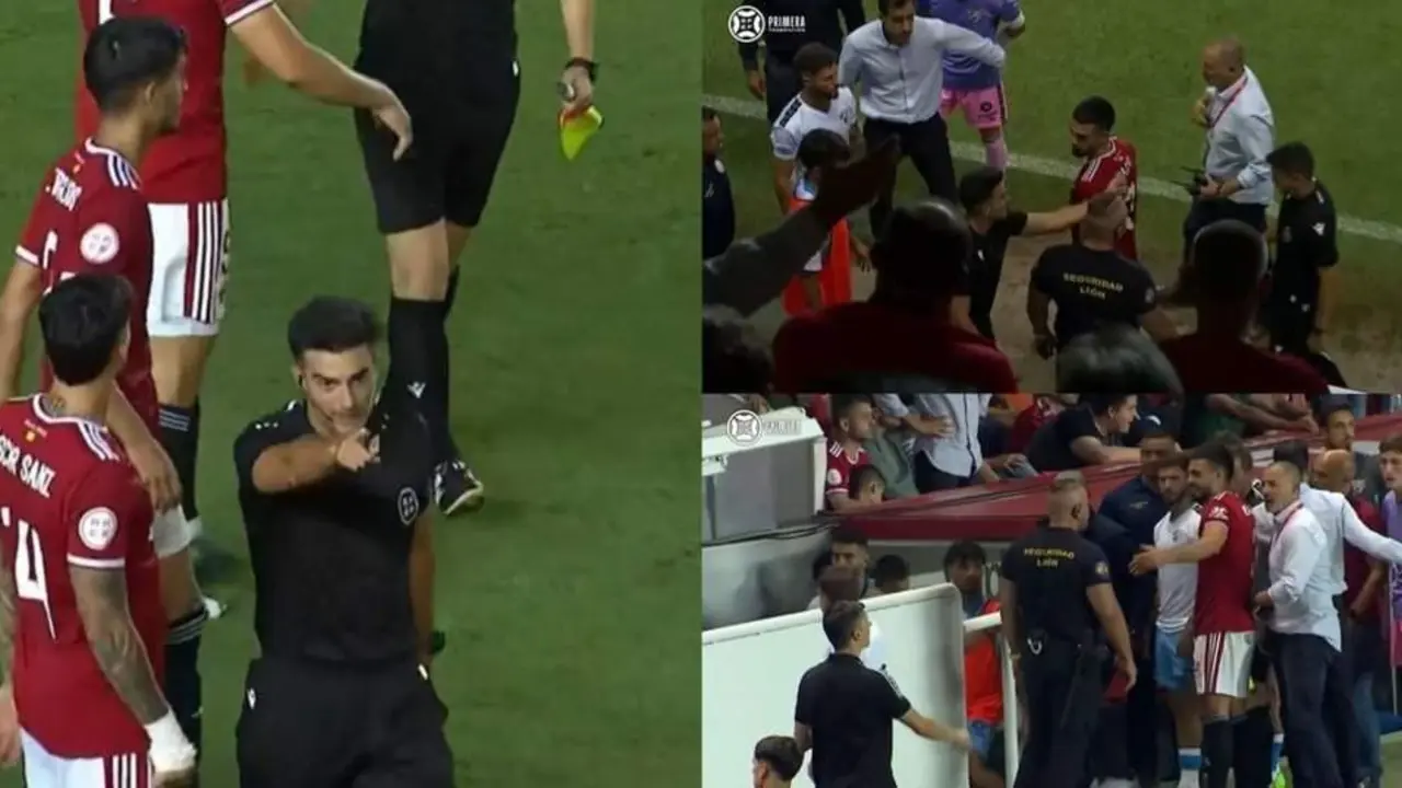  El &aacute;rbitro par&oacute; el partido por lanzamiento de balones al campo 