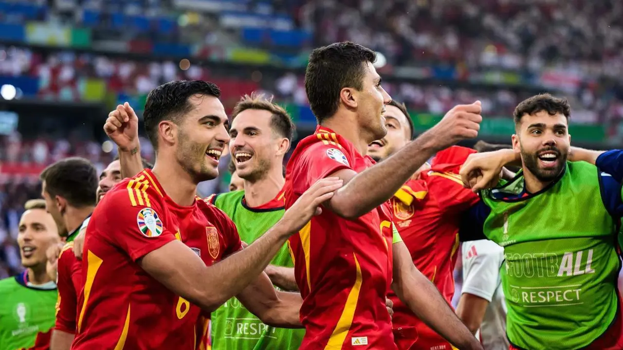  Mikel Merino y Rodri celebrando el pase a semifinales | EP 