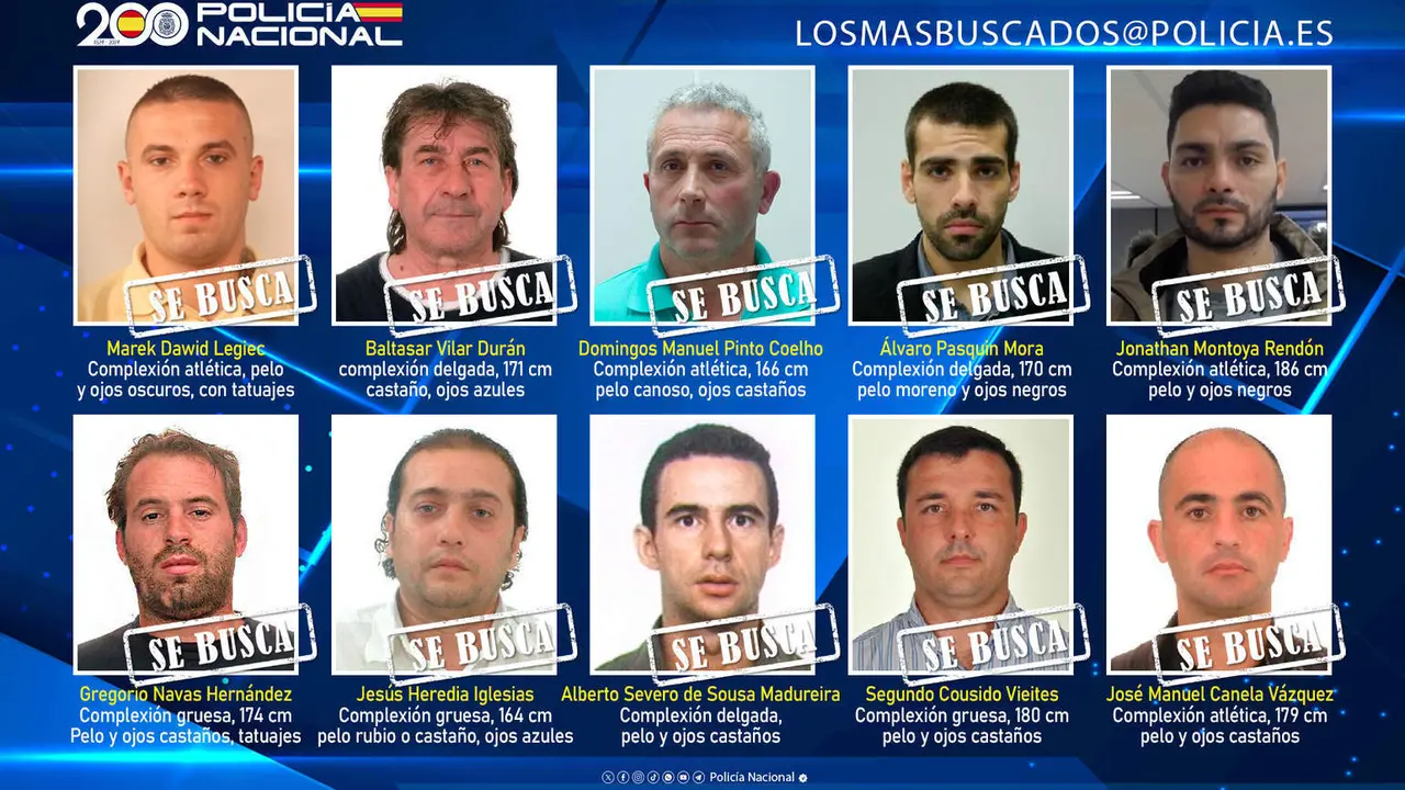  Fugitivos - Los 10 m&aacute;s buscados 