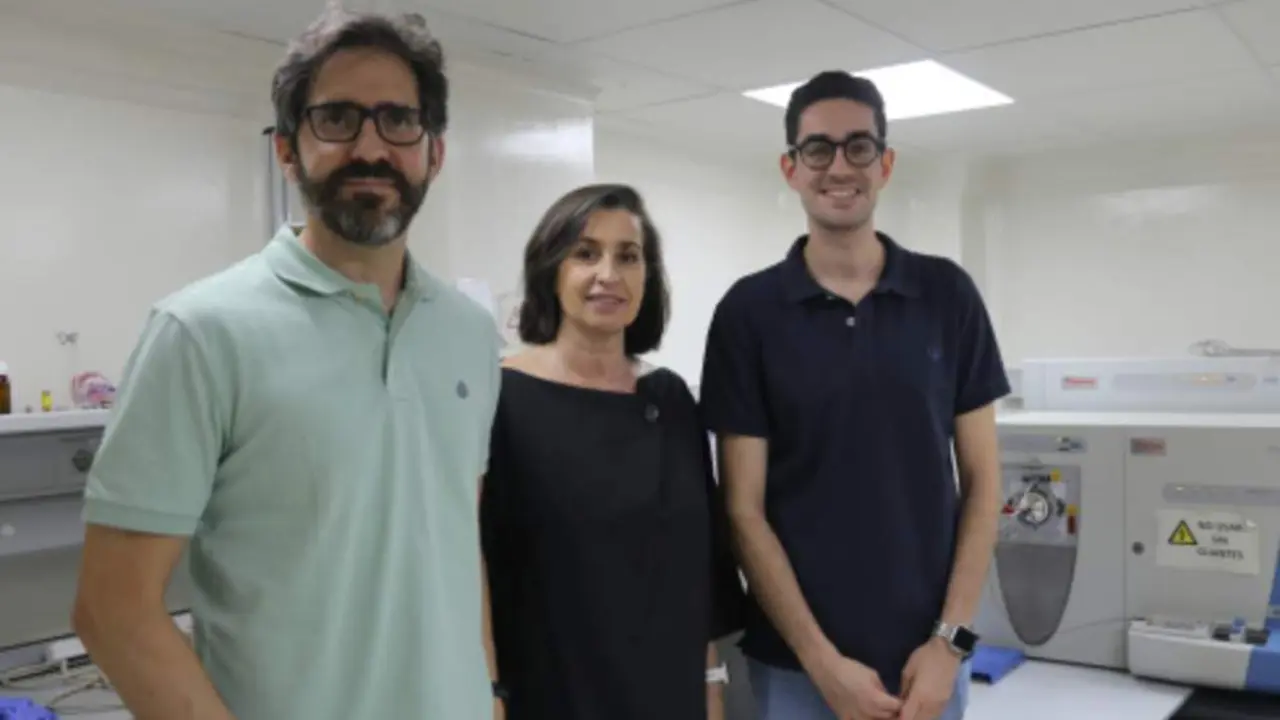  De izquierda a derecha los investigadores Rafael Lucena, Marisol C&aacute;rdenas y Jaime Mill&aacute;n 