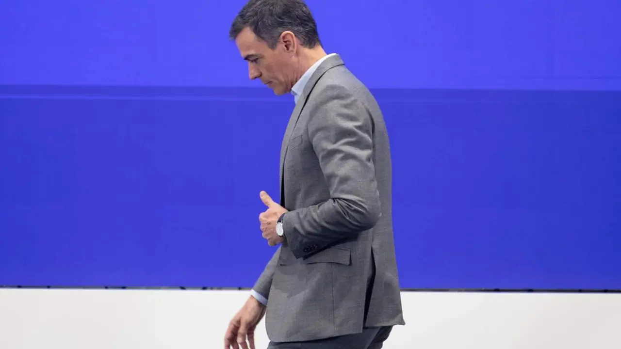  El presidente del Gobierno, Pedro S&aacute;nchez, durante el acto de suscripci&oacute;n de convenios entre el Ministerio de Vivienda y Agenda Urbana, el Ministerio de Econom&iacute;a, Comercio y Empresa y el Instituto de Cr&eacute;dito Oficial (ICO), en la sede del ministerio, a 29 - Eduardo Parra - Europa Press 