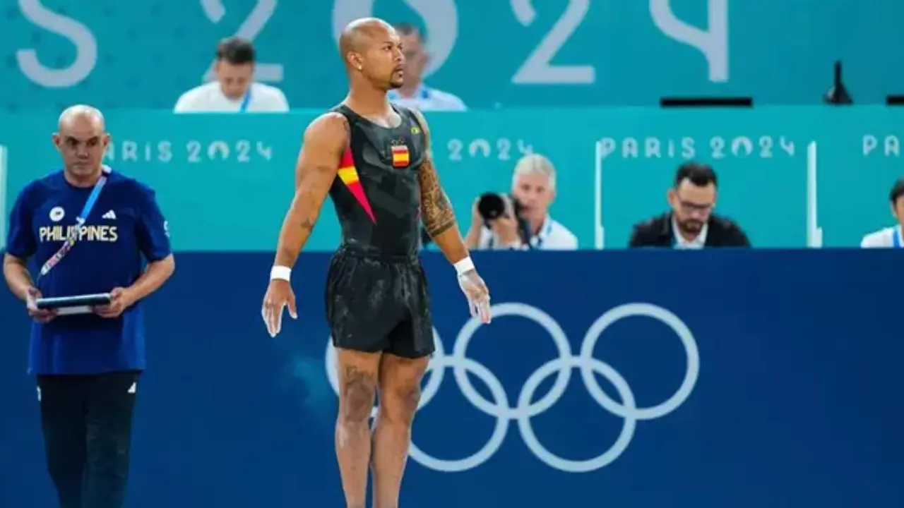  El gimnasta espa&ntilde;ol Ray Zapata en los Juegos Ol&iacute;mpicos de Par&iacute;s 