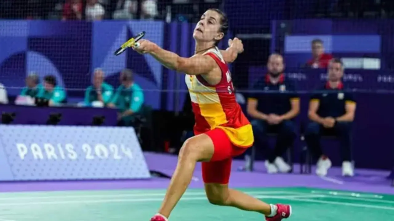  La jugadora espa&ntilde;ola de b&aacute;dminton Carolina Mar&iacute;n, en Paris 2024.<br>- Oscar J Barroso / AFP7 / Europa Press 