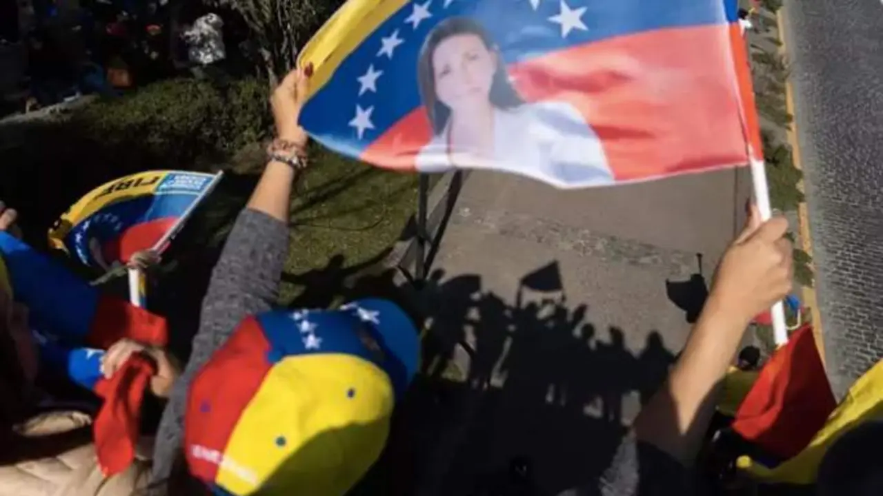  Manifestaci&oacute;n de simpatizantes de la l&iacute;der opositora de Venezuela, Mar&iacute;a Corina Machado<br>- Europa Press 