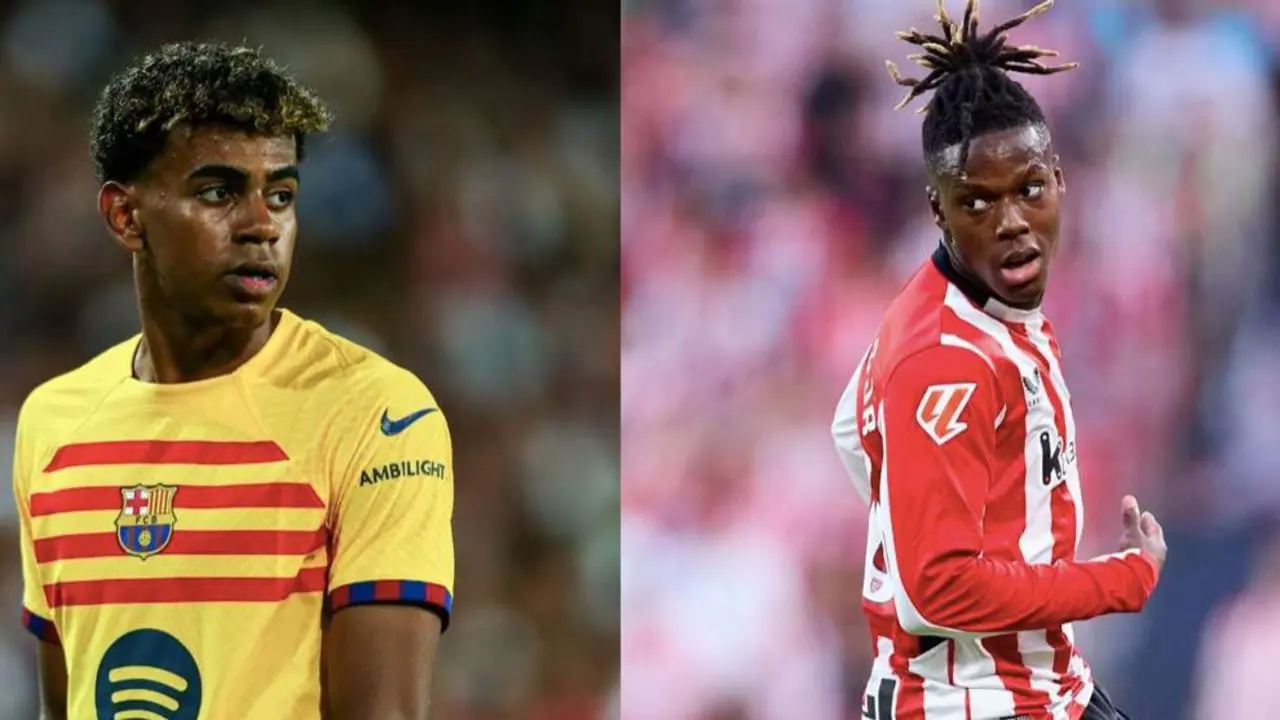  El jugador del FC Barcelona, Lamine Yamal, y el del Athletic Club, Nico WIlliams | RTVE 
