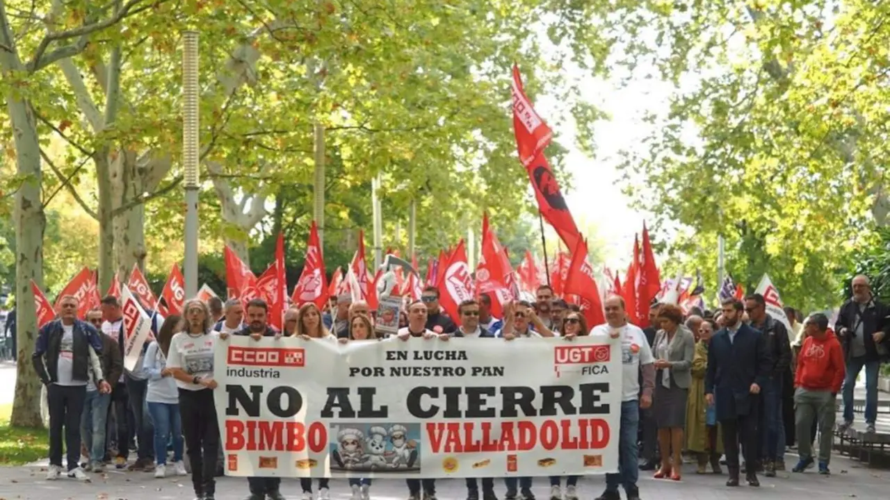  Manifestaci&oacute;n en Valladolid contra el cierre de Bimbo - PHOTOGENIC/CLAUDIA ALBA - EUROPA PRESS 