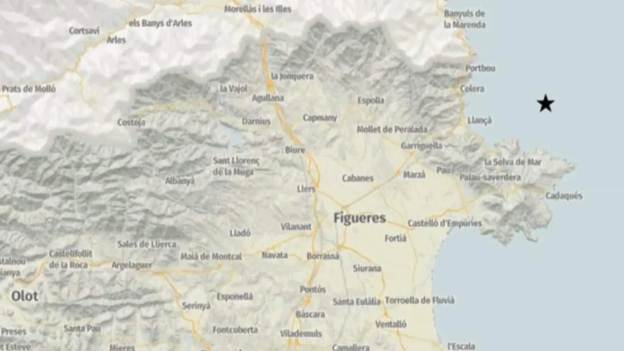 Registrado un terremoto de magnitud 2,3 en la costa cerca del Cap de Creus de Girona - ICGC | EP 