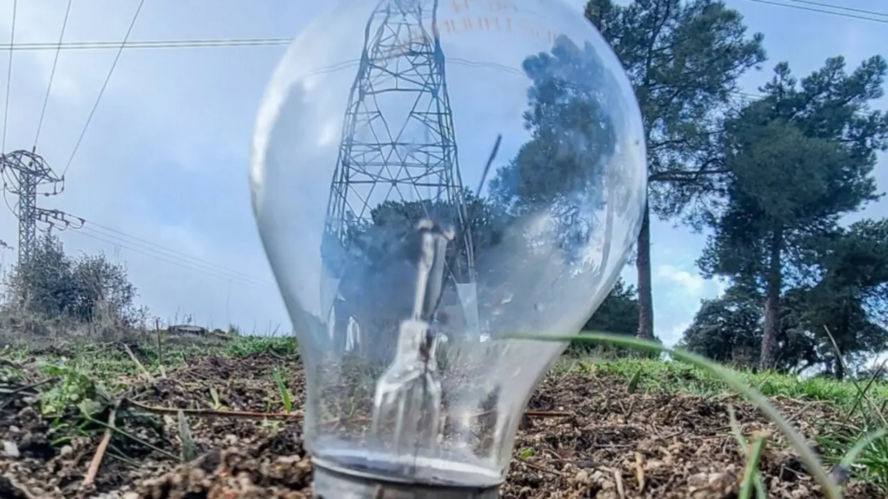  Una bombilla clavada en el c&eacute;sped, a 9 de enero de 2025, en Madrid (Espa&ntilde;a). - Ricardo Rubio - Europa Press 
