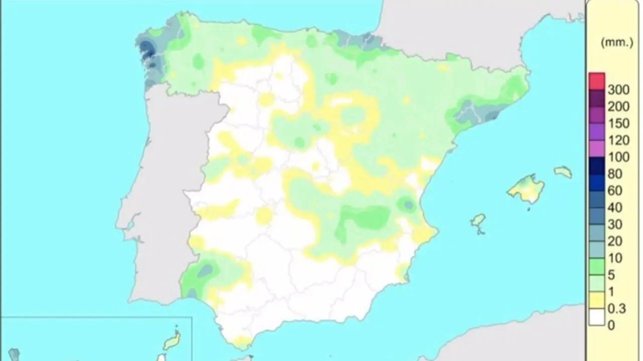  Las lluvias acumuladas desde el 1 de octubre se cifran en 324 l/m2, un 2% menos de lo habitual. - AEMET | EP 