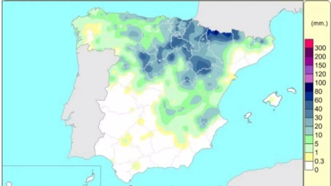  Las lluvias acumuladas en este a&ntilde;o hidrol&oacute;gico ascienden a 608 l/m2, un 16% m&aacute;s que el valor normal. - AEMET 