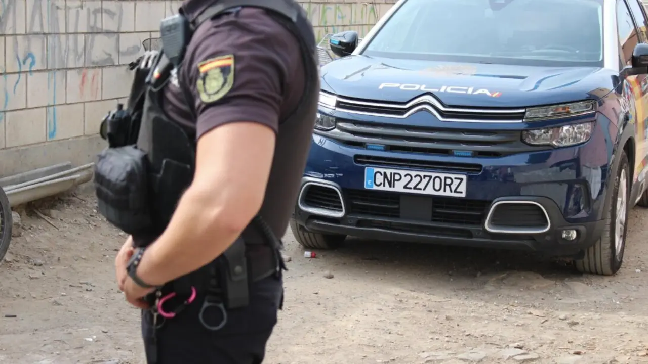  Archivo - Imagen de un agente y un coche patrulla de la Polic&iacute;a Nacional. - POLIC&Iacute;A NACIONAL - Archivo | EP 