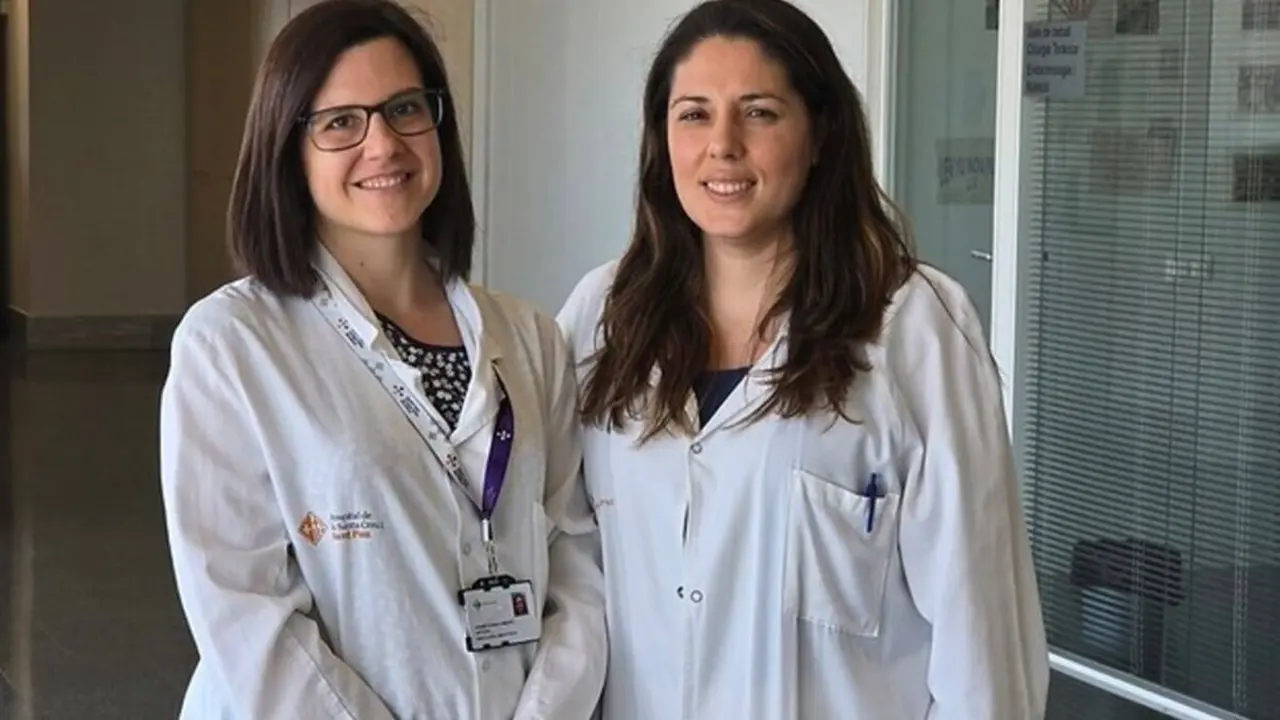  Las investigadoras a cargo del estudio, Carmen Garrido y Madalina Nicoleta Nan.<br>- IR SANT PAU 