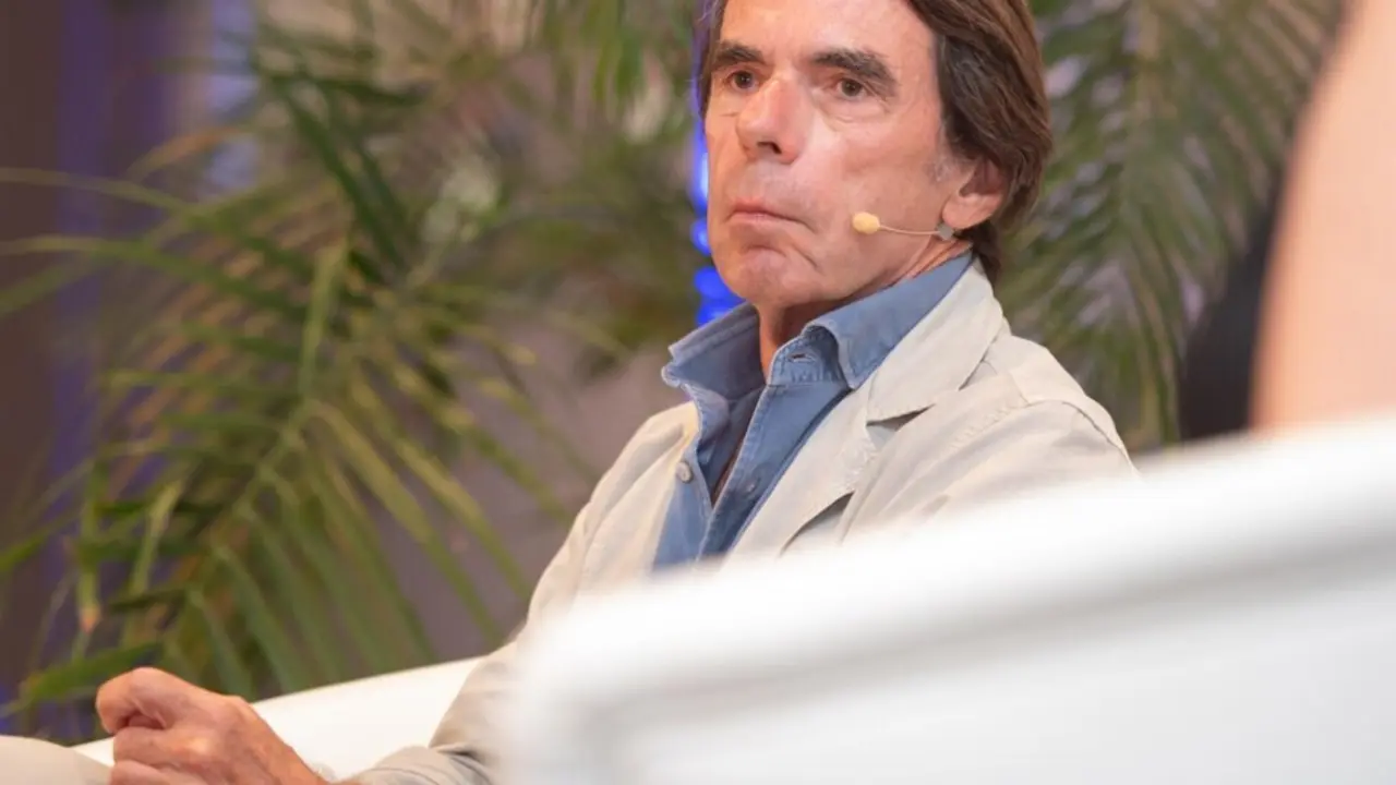  El expresidente del Gobierno, Jos&eacute; Mar&iacute;a Aznar, durante un acto del PP de Ibiza<br>- Germ&aacute;n Lama - Europa Press 