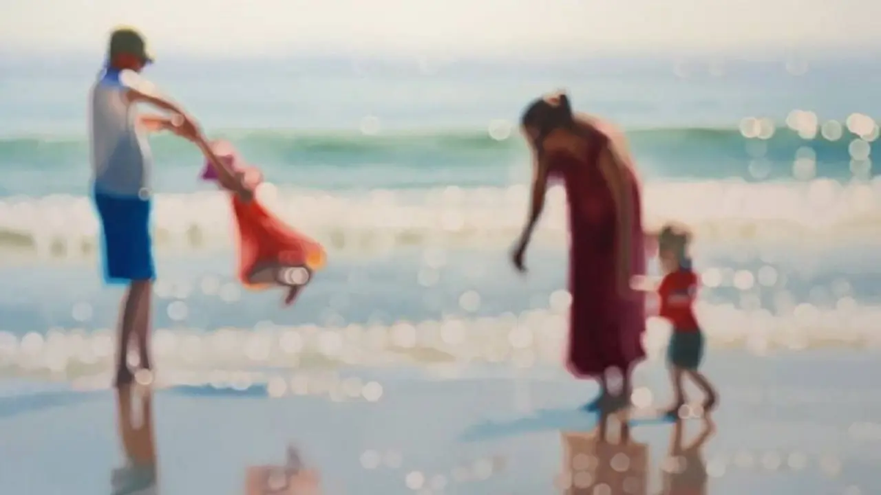  Familia en la playa. ARCHIVO 