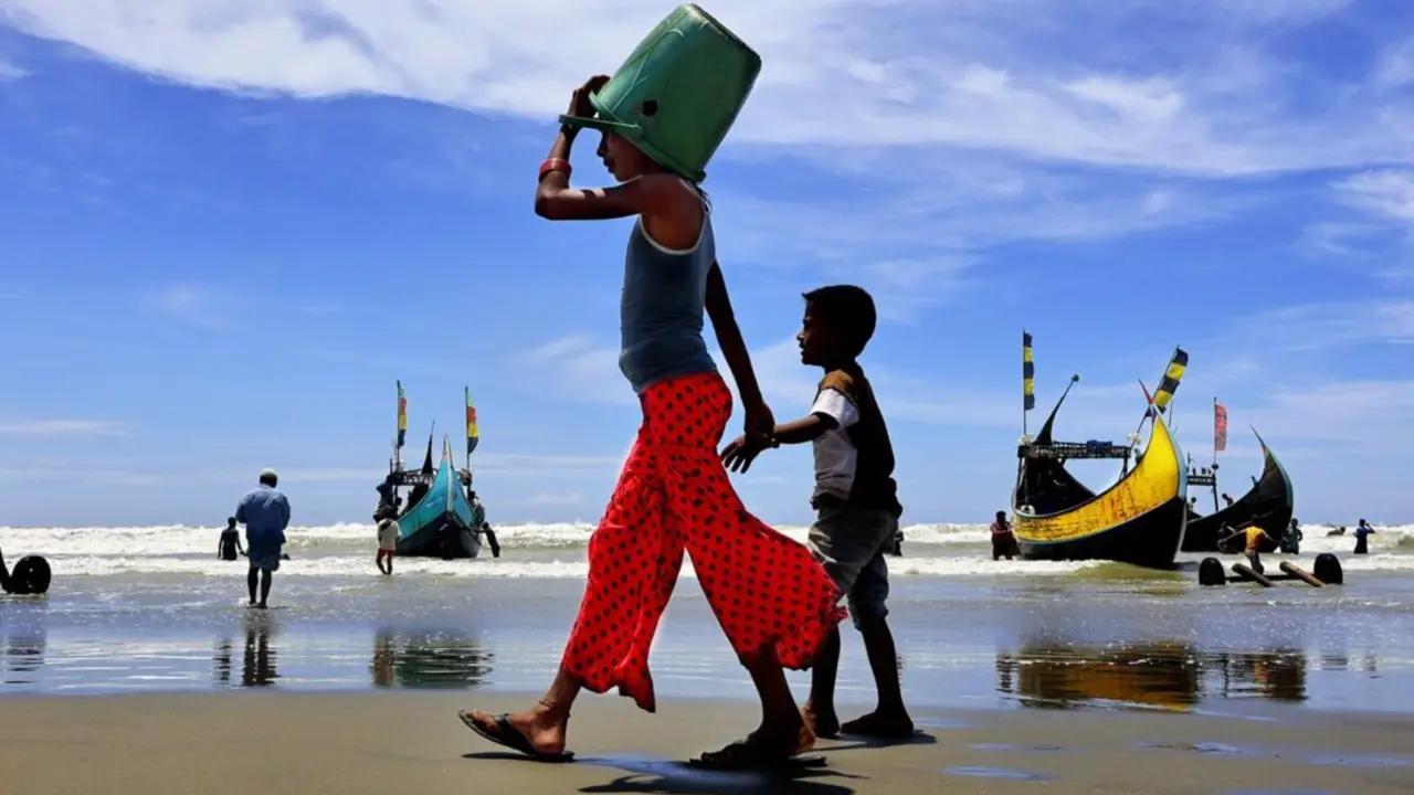  Ni&ntilde;os en el pueblo pesquero de Shamlapur, en Bangladesh.<br>- Europa Press/Contacto/Mohammed Shajahan 
