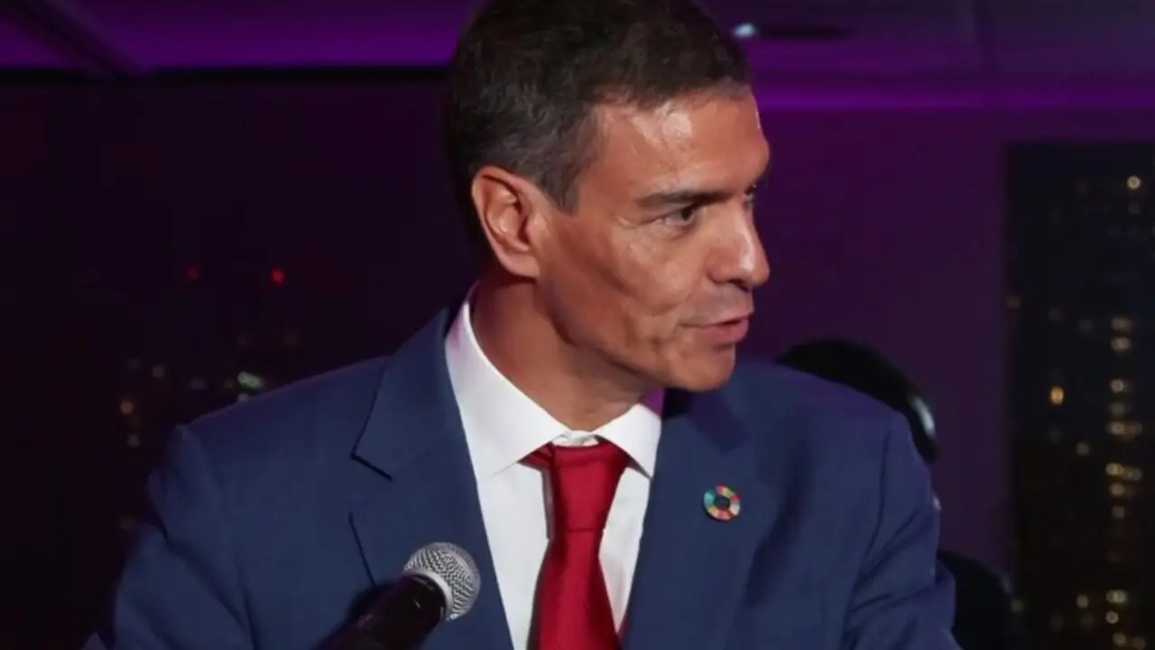  El presidente del Gobierno, Pedro S&aacute;nchez, en su discurso durante la iniciativa "He for she" de ONU Mujeres<br>- MONCLOA 