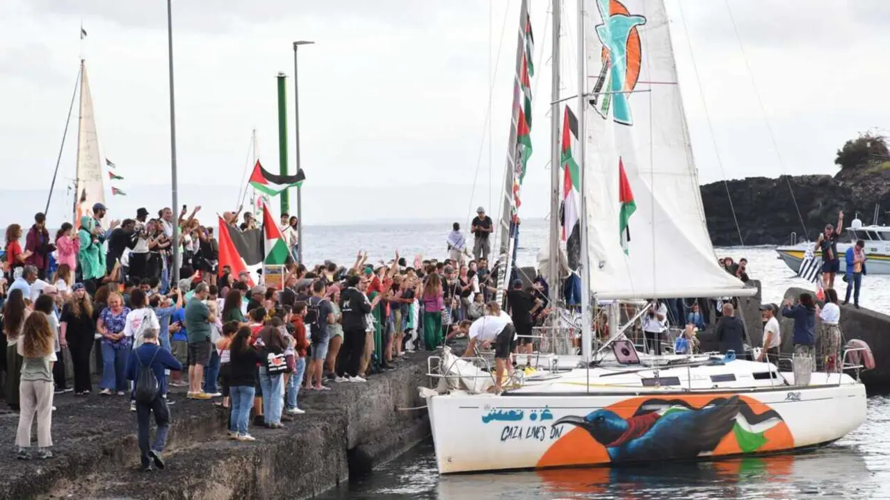  Embarcaci&oacute;n de la Flotilla de la Libertad sale del puerto de Catania, Italia, para poner rumbo a Gaza<br>- Europa Press/Contacto/Orietta Scardino 