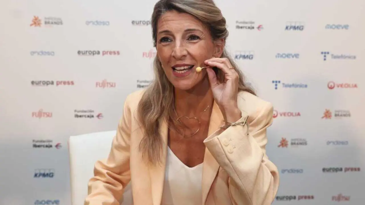  La vicepresidenta segunda del Gobierno y ministra de Trabajo y Econom&iacute;a Social, Yolanda D&iacute;az, protagoniza un desayuno informativo de Europa Press en el NH Collection Eurobuilding, a 9 de octubre de 2025 en Madrid (Espa&ntilde;a).<br>- Eduardo Parra - Europa Press 