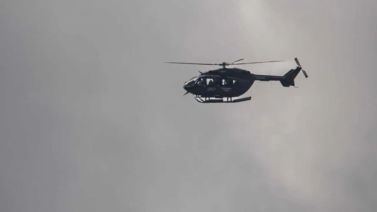  Un helic&oacute;ptero de la gendarmer&iacute;a Real marroqu&iacute;, a 14 de octubre de 2025, en Ceuta (Espa&ntilde;a).<br>- ANTONIO SEMPERE / EUROPA PRESS 