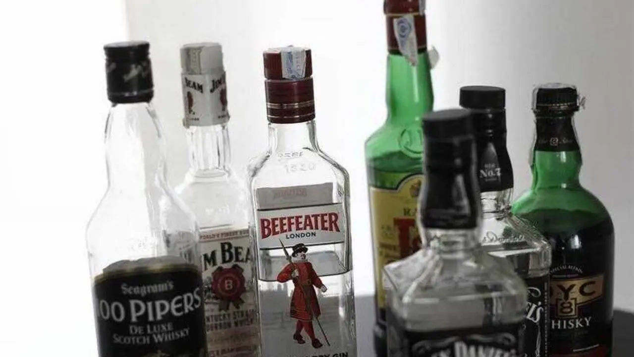  Recurso de botellas de alcohol. 