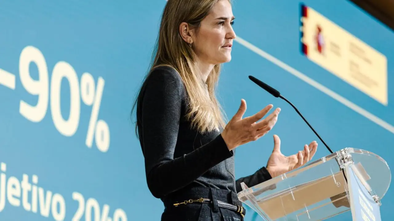 La vicepresidenta del Gobierno y ministra para la Transici&oacute;n Ecol&oacute;gica y el Reto Demogr&aacute;fico, Sara Aagesen, durante a la presentaci&oacute;n del nuevo paquete de ayudas a la descarbonizaci&oacute;n y la competitividad, en la sede del Ministerio, a 13 de octubre de 2025
- Carlos Luj&aacute;n - Europa Press