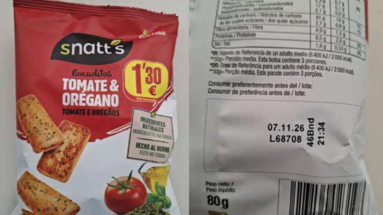 Imagen del producto afectado.
- AESAN