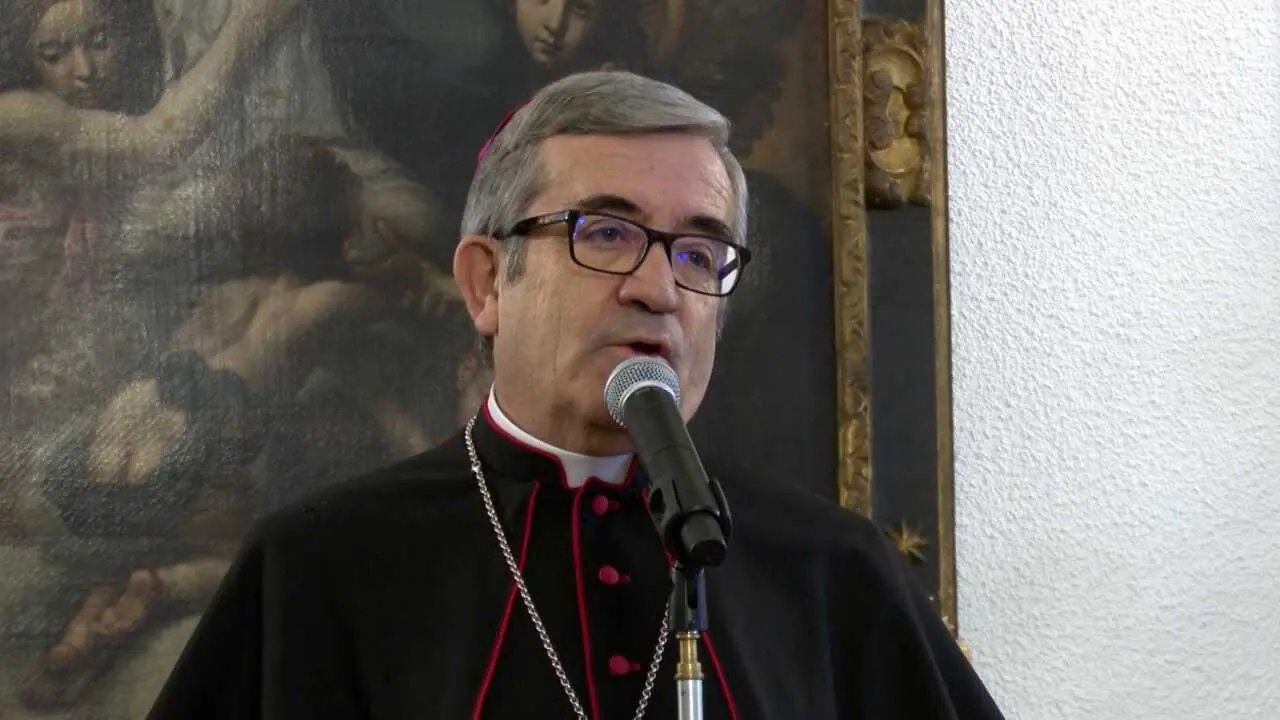 El arzobispo de Valladolid y presidente de la Conferencia Episcopal Espa&ntilde;ola (CEE), Luis Arg&uuml;ello en su felicitaci&oacute;n de Navidad en el Arzobispado de Valladolid.