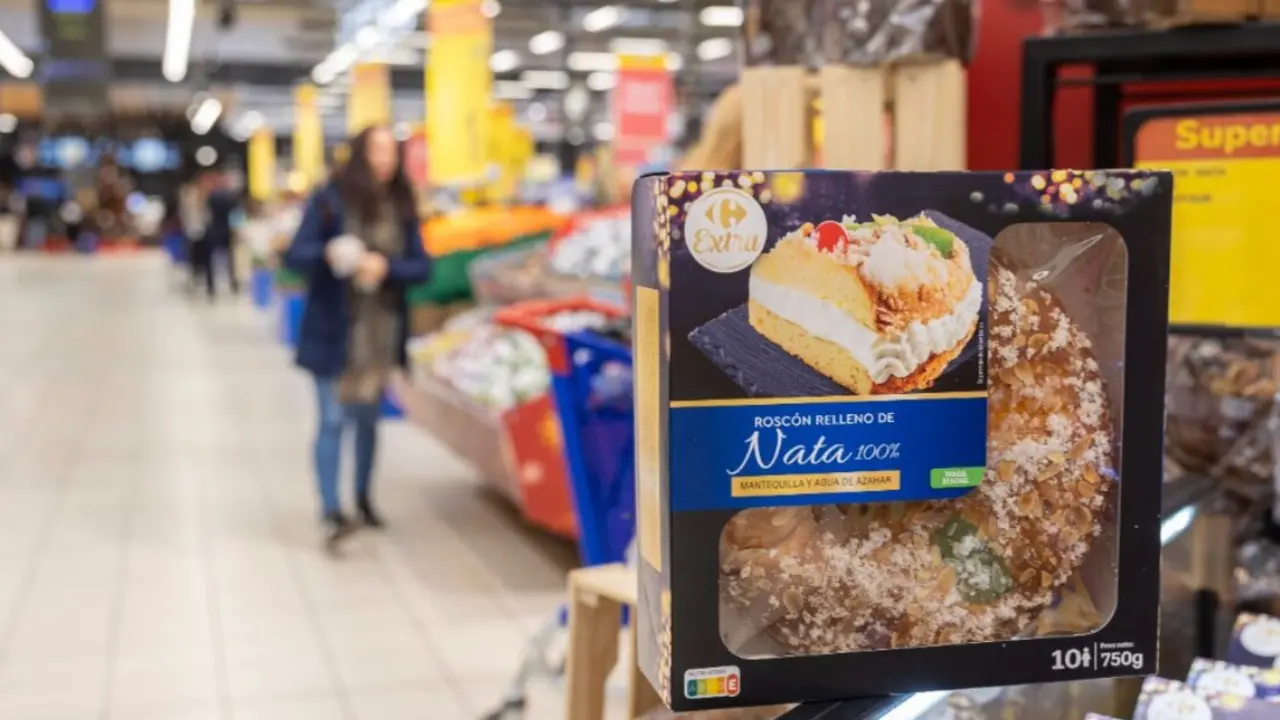 El rosc&oacute;n de Reyes relleno de nata de Carrefour Extra, el mejor para los consumidores