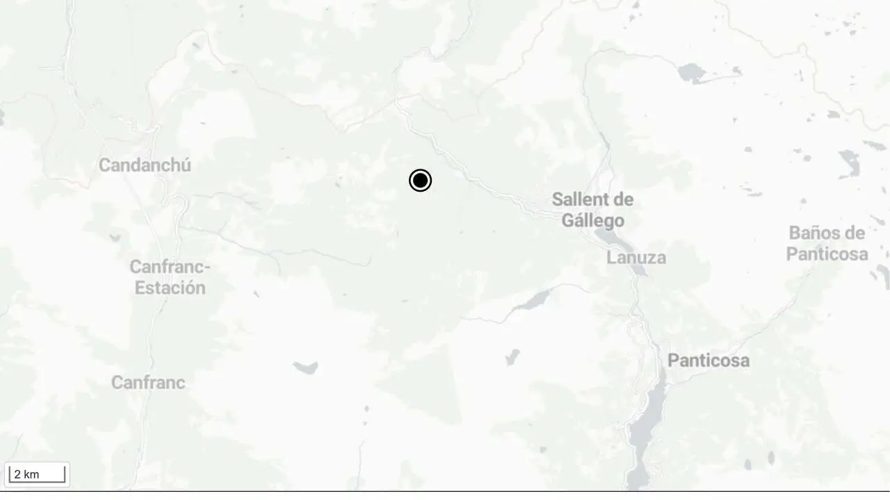 Lugar aproximado de la ca&iacute;da del alud.