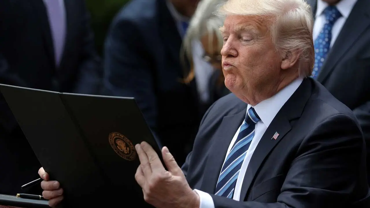 Archivo - Donald Trump, presidente de Estados Unidos  