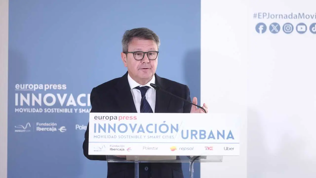 EL Secretario de Estado de Transportes y Movilidad Sostenible,  Jos&eacute; Antonio Santano, durante la Jornada de Europa Press &lsquo;Innovaci&oacute;n Urbana. Movilidad Sostenible y Smart Cities&rsquo;