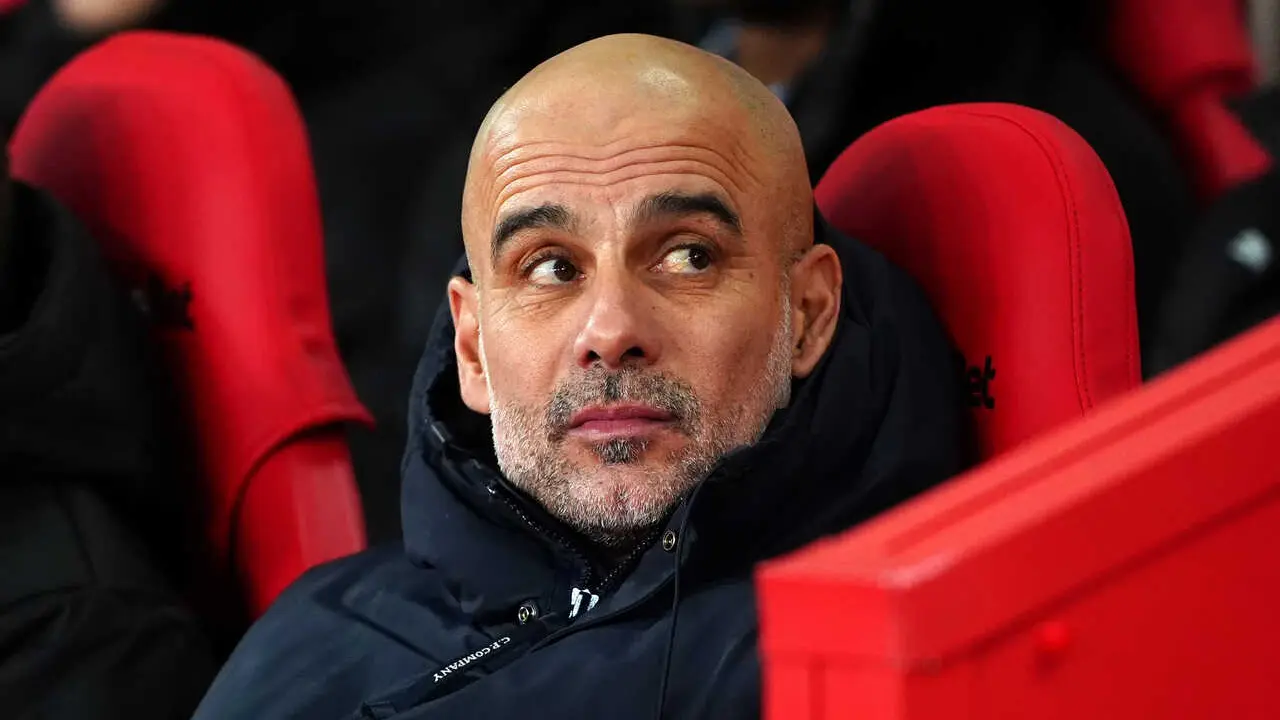 El entrenador del Manchester City y exjugador del F.C. Barcelona, Pep Guardiola