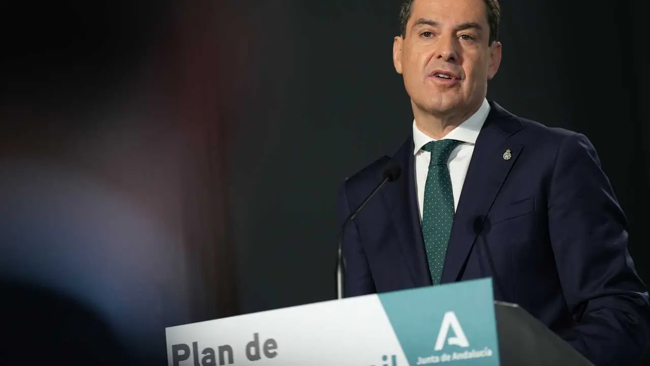 Archivo - El presidente de la Junta de Andaluc&iacute;a, Juanma Moreno, en una imagen de archivo en Sevilla