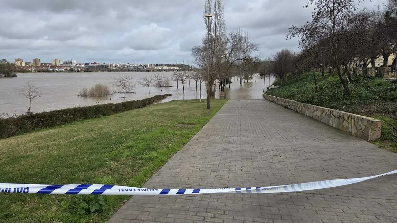 Margen izquierda del Paseo Fluvial de Badajoz