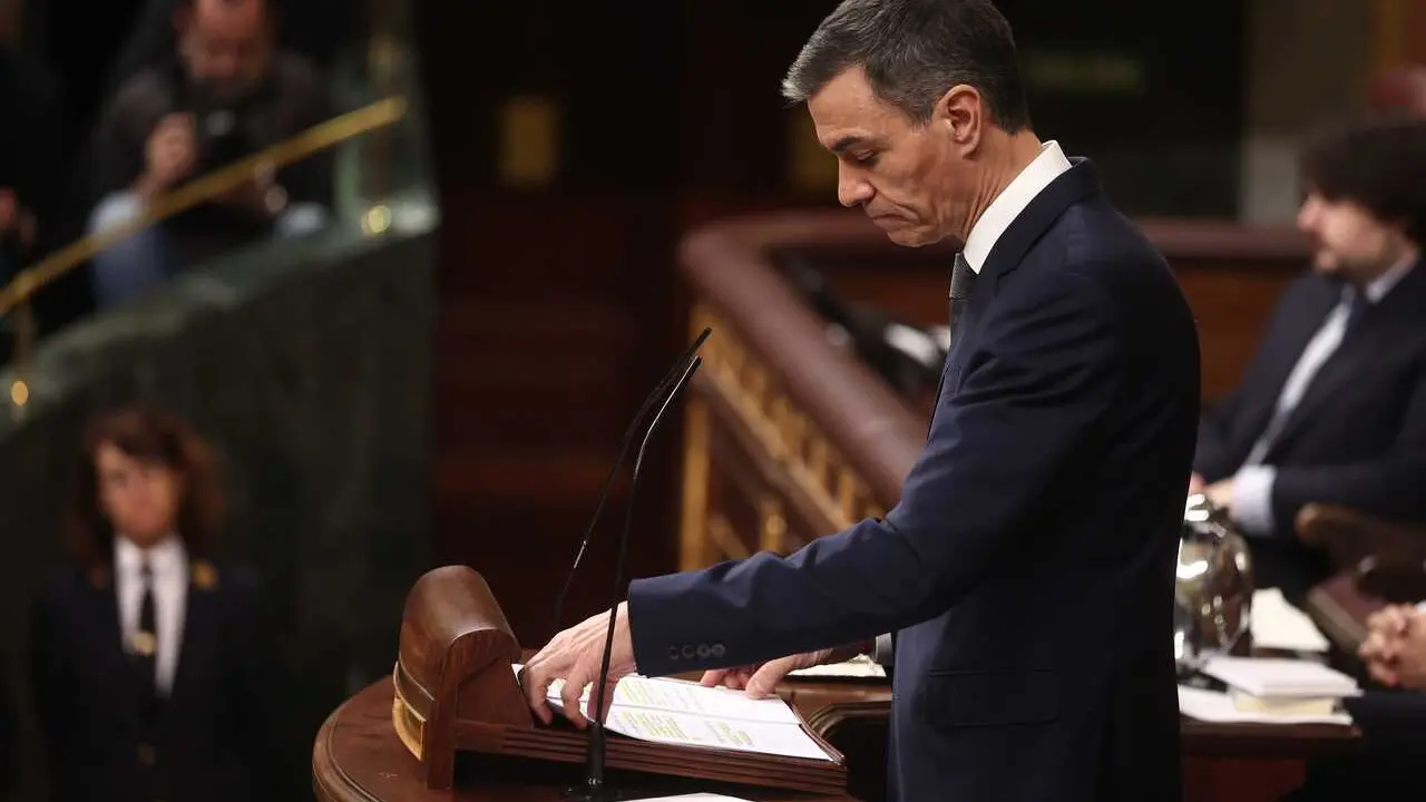 El presidente del Gobierno, Pedro S&aacute;nchez, en una sesi&oacute;n de control al Gobierno, en el Congreso de los Diputados, a 11 de febrero de 2026, en Madrid (Espa&ntilde;a)